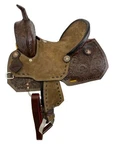 Double Youth Hard Seat Barrel Style Western Horse Saddle 12 ", 13". Fixed Price $330.00.