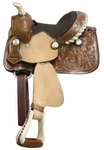 8" Mini Horse/pony Saddle W/ Floral Tooled Leather & Engraved Silver Conchos!. Fixed Price $151.95.
