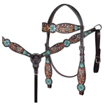 Hilason Western Horse Headstall Breast Collar Spur Strap Leather Floral. Fixed Price $119.95.
