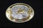 Lone Star Silversmith Cheyenne Saddle Tramps Res. Western Champion Belt Buckle. Fixed Price $189.95.