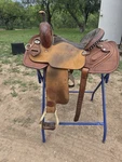 Double J Lynn Mckenzie Special Barrel Saddle 14.5 Inch Used. Fixed Price $1100.00.
