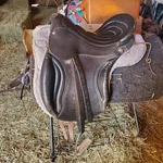 Ortho-flex Black Leather English Endurance Saddle 18 Seat (16" Western). Fixed Price $1550.00.