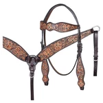 Hilason Western Horse Headstall Breast Collar Set American Leather Floral. Fixed Price $119.95.