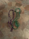Tough 1 Knotted Rope Halters Set Of 2 Purple And Green Used In Good Condition. Fixed Price $12.00.