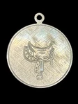 Equestrian Horse Saddle Engraved Sterling Silver Circle Pendant For Necklace. Fixed Price $43.61.