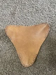 Hand Tooled Leather Saddle Seat Stool Cover W/ Name Megan Pressed. Fixed Price $24.95.