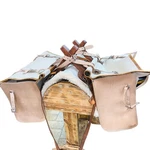 C-19BZ Sawbuck Pack Saddle With White Heavy Duty Bags Panniers And Pad. Fixed Price $649.95.