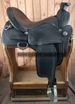 Western Black Leather Horse Wade Tree Saddle Ranch Roping Seat. Fixed Price $470.00.