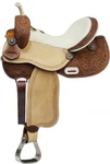 14" 15" 16" Double Barrel Style Saddle With Texas Star Conchos. Fixed Price $400.98.