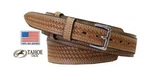 Tahoe Ranger Basket Weave Tooled Western Belt With 3/4" Buckle Usa Leather. Fixed Price $32.95.