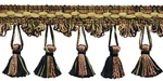Tassel Fringe Trim, Style# TF0225MRQ, Color# P63 - Saddle Brown 24 Yards. Fixed Price $149.39.