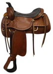 Double Pleasure Style Saddle With Floral Tooled Accents. 16 Inches. Fixed Price $390.00.