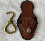 Allegany Mountain New Brass Folding Hoof Pick & Leather Case Easy Attach Saddle. Fixed Price $25.00.