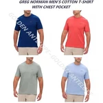 Greg Norman Men's Cotton T-shirt With Chest Pocket Multiple Color & Size New. Fixed Price $16.50.