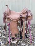 Adult Western Horse Ranch Cutting Saddle Sizes 14"-18" Hand-tooled Free Shipping. Fixed Price $439.99.