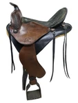 15.5 Inch Used Synergist Western Trail Saddle 435-7182. Fixed Price $1773.32.