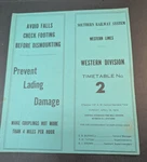 Southern Railway System Western Lines Division Timetable No. 2 Apr 1974. Fixed Price $23.57.
