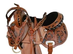 Barrel Saddle Western Horse Pleasure Custom Made Leather Tooled Set 15 16 17. Fixed Price $399.64.