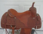 16.5" Cactus Saddlery Working Cowhorse Cutting Reining Tooled Great Cond. Fixed Price $1995.00.