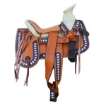 15" Mexican Saddle Montura Miel Diseno Charro. Fixed Price $722.00.