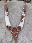 Hide Overlay Pulling Breast Collar. Newnwestern Horse Tack. Fixed Price $85.00.