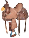Youth Hard Seat Roping Style Saddle Tooling Teal Trim Full Qh Bars 10" 12" New. Fixed Price $279.90.