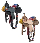 13" Western Youth Saddle - Serape Print Silver Royal Black Or Light Oil. Fixed Price $536.41.