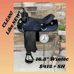 16.5 Wintec Trail Saddle, Lightweight, Black Soft Fenders, Clean. Fixed Price $415.00.