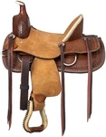 13" Youth Ranch Saddle - Bodie Hardseat By Silver Royal Roughout Tooled. Fixed Price $527.67.