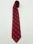 Brooks Brothers Makers All Silk Necktie Red Navy Stripe Horse Roping Motif. Fixed Price $33.99.