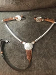 Used Nice Western Leather Silver Ferrules Billy Royal? Show Breast Collar Horse. Fixed Price $225.00.