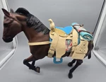 Breyer Vintage Western Pleasure Saddle, Pad, With No 471 Aqha Cody Ranch Horse. Fixed Price $45.00.