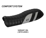 Seat Saddle Cover Davis Comfort Sys Silver Sl + Logo Tpz Moto Guzzi V7 2012 2020. Fixed Price $259.96.