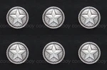 Of 6 Western Horse Tack Antique Round Rope Edge Star Saddle Conchos 1". Fixed Price $16.95.