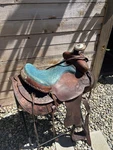 Horse Tack Carl Olson Western Ranch Saddle Sterling Silver Bronco Buster Show. Fixed Price $999.99.