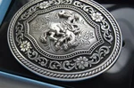 Nocona Western Belt Buckle Floral Saddle Bronc Rider Silver 37709. Fixed Price $30.00.