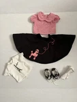 American Girl Doll Maryellen Poodle Outfit Skirt Socks Top Saddle Shoes Flaw. Fixed Price $31.99.