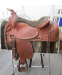 15.5'' Qh Bars Textan Hereford Western Roper Roping Saddle 32.2# Usa Tx.. Fixed Price $625.00.