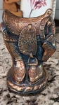 Vintage Cowboy Boots & Saddle Metal Piggy Bank. Copper Finish. Gorgeous Usa. Fixed Price $11.28.