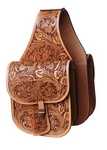 Horse Western Floral Tooled Leather Trail Saddle Cantle Bag With Holster 102RS04. Fixed Price $149.99.