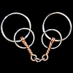 Greg Darnall Wilson Bradoon Copper Twisted Wire Double Snaffle Link Driving Bit. Fixed Price $139.99.