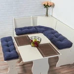 Blue 4 Piece Nook Cushion Set Corner Bench Booth Seat Dining Breakfast Kitchen. Fixed Price $186.75.