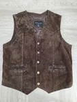 Cody James Brown Leather Vest - Size Medium Western Style Cowboy Rodeo. Fixed Price $25.00.