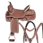 21SS Comfytack Rough Out Western Saddle Leather Trail Brown. Fixed Price $499.95.