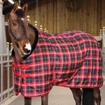69" Shires Red Checked Tempest Plus 200 Stable Rug / Blanket. Fixed Price $70.00.