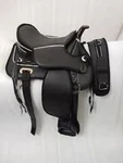 Black Western Treeless Saddle Synthetic Lightweight & Comfortable. Fixed Price $180.00.