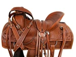 Western Horse Saddle Pleasure Basket Weave Oak Tooled Leather Tack 15 16 17 18. Fixed Price $429.95.