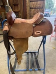 14 Jim Sands Custom Barrel Saddle. Fixed Price $500.00.