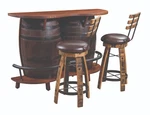 Amish Rustic Whiskey Barrel Table Drink Station Solid Wood American Made. Fixed Price $2499.00.