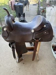 Vinton Saddle Co. 17IN Brown Leather Traditional Cutting. Fixed Price $1500.00.